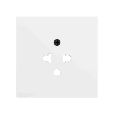 ZS70CEUAMW – ZS70. Tapa para base de enchufe euroamericano 70X70 mm – Blanco mate.