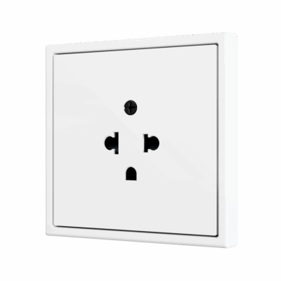 ZS70CEUAMW – ZS70. Tapa para base de enchufe euroamericano 70X70 mm – Blanco mate.