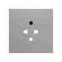 ZS70CEUAS - ZS70. Tapa para base de enchufe euroamericano 70X70 mm - Plata.