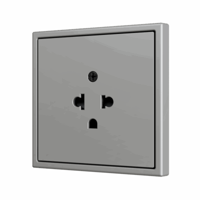 ZS70CEUAS – ZS70. Tapa para base de enchufe euroamericano 70X70 mm – Plata.