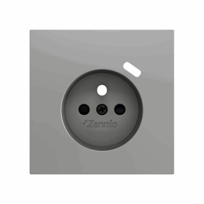 ZS70CF1USS – ZS70. Tapa para base de enchufe Francés con USB C 70×70 mm – Plata.