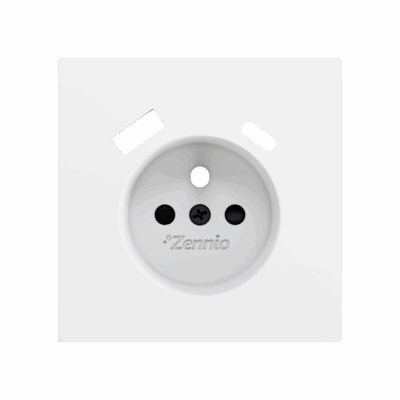 ZS70CF2USMW – ZS70. Tapa para base de enchufe Francés con USB C y A 70×70 mm – Blanco mate.