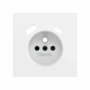 ZS70CF2USMW - ZS70. Tapa para base de enchufe Francés con USB C y A 70x70 mm - Blanco mate.