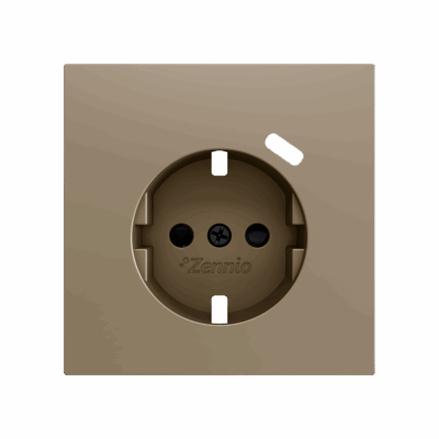 ZS70CSC1USC – ZS70. Tapa para base de enchufe Schuko con USB C 70×70 mm – Champagne.