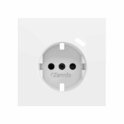 ZS70CSC1USMW – ZS70. Tapa para base de enchufe Schuko con USB C 70×70 mm – Blanco mate.