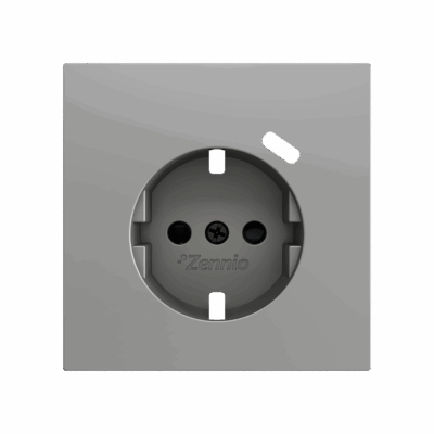 ZS70CSC1USS – ZS70. Tapa para base de enchufe Schuko con USB C 70×70 mm – Plata.