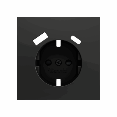 ZS70CSC2USA – ZS70. Tapa para base de enchufe Schuko con USB C y A 70×70 mm – Antracita.