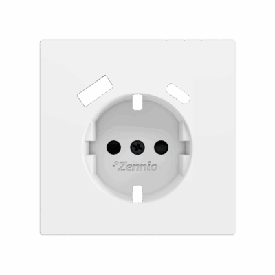 ZS70CSC2USMW – ZS70. Tapa para base de enchufe Schuko con USB C y A 70×70 mm – Blanco mate.
