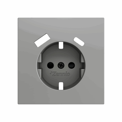 ZS70CSC2USS – ZS70. Tapa para base de enchufe Schuko con USB C y A 70×70 mm – Plata.