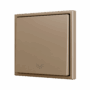 ZS70CSOFT11LC - ZS70. Tecla simple para pulsador Soft KNX 70x70 mm. Pulsación abajo - Icono de luz - Champagne.