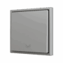 ZS70CSOFT11LS - ZS70. Tecla simple para pulsador Soft KNX 70x70 mm. Pulsación abajo - Icono de luz - Silver.