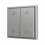 ZS70CSOFT24SC - ZS70. Tecla doble para pulsador Soft KNX 70x70 mm. Pulsación arriba&abajo - Silver - Personalizada. Mínimo 100 unidades por diseño.