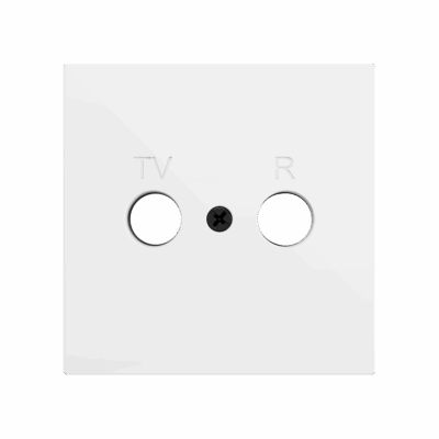 ZS70CTVRMW – ZS70. Tapa para conector TV/R 70×70 mm – Blanco mate.