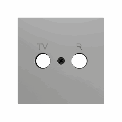 ZS70CTVRS – ZS70. Tapa para conector TV/R 70×70 mm – Plata.