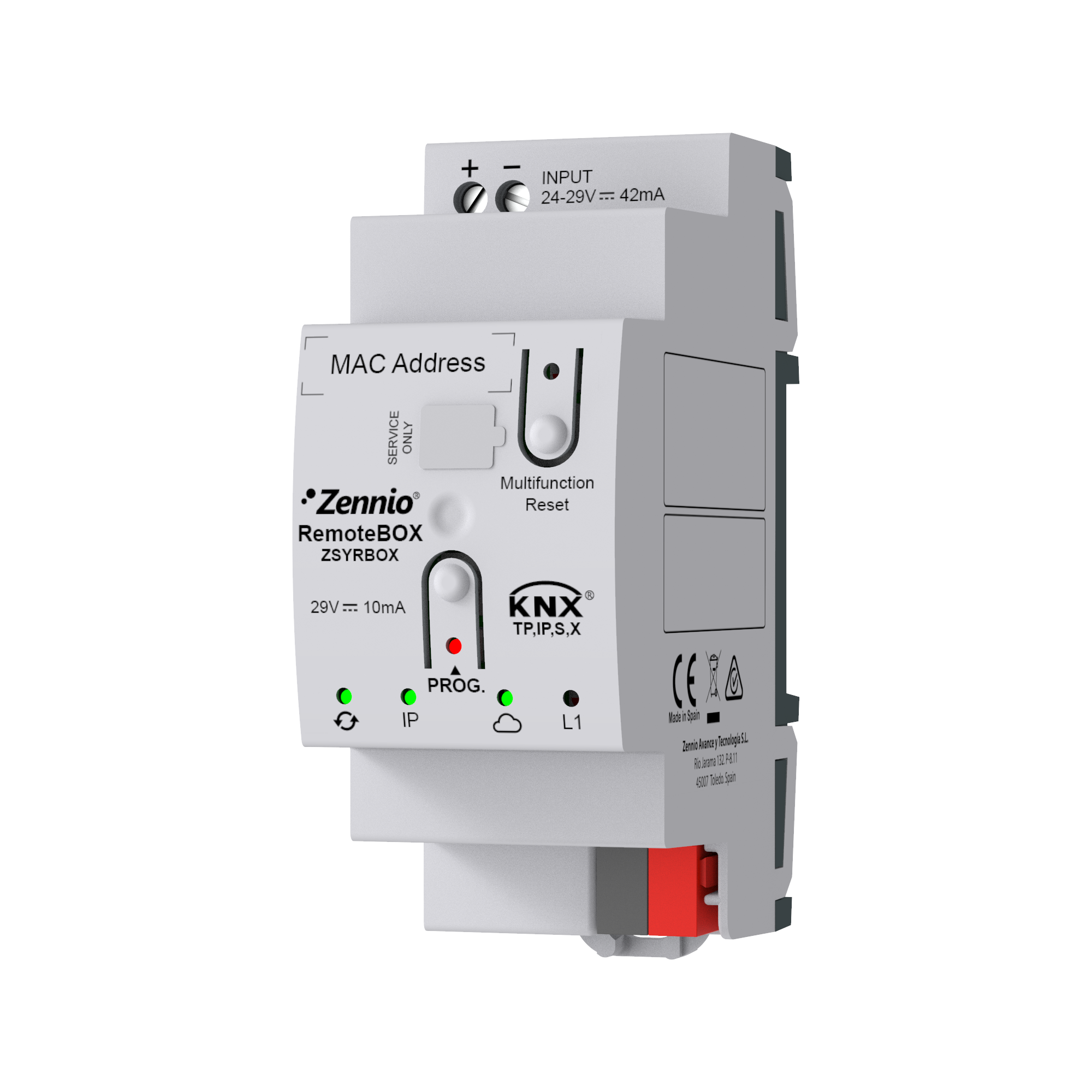 ZSYRBOX - RemoteBOX. Dispositivo para el control remoto con Zennio Remote (hasta 100 controles).